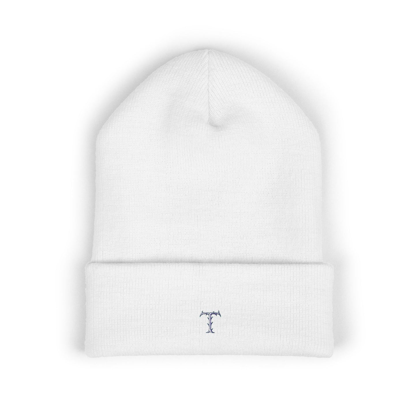 Premium white beanie - cozy streetwear essential from Thorne Apparel
